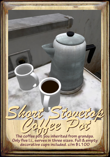 Short Stovetop Coffee Pot