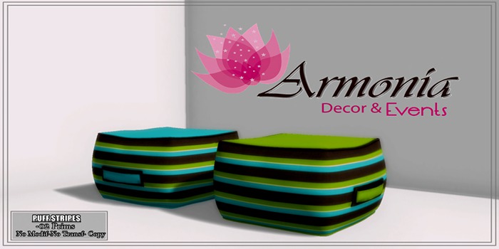 Armonia Decor & Events. Garden Collection - Puff STRIPES - BOX