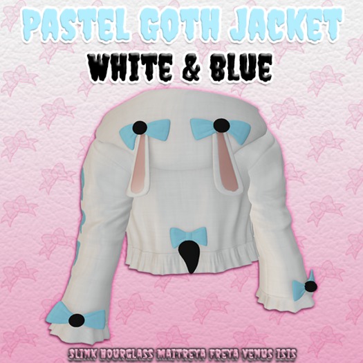 ::LL:: Pastel Goth Jacket  // White & Blue  {WEAR TO UNPACK}