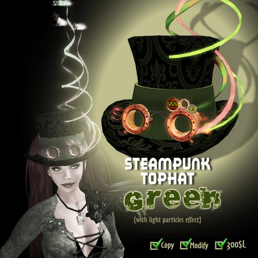 Steampunk TopHat (Green)
