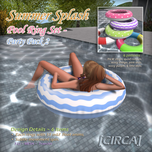 [CIRCA] - "Summer Splash" - Pool Ring Set - Party Pack 2