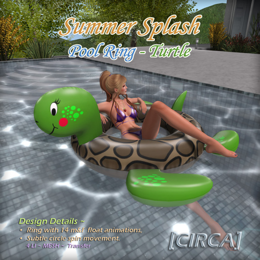 [CIRCA] - "Summer Splash" - Pool Ring - Turtle