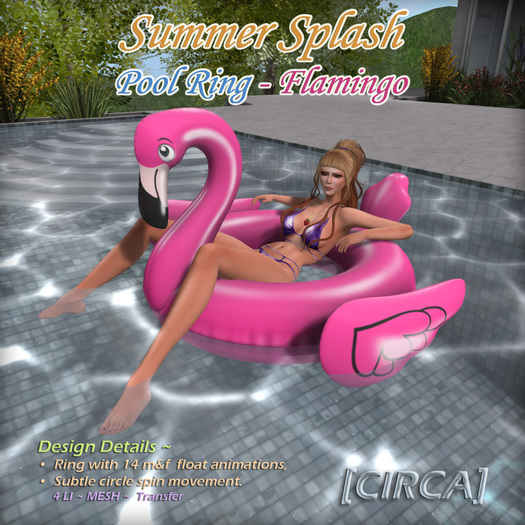 [CIRCA] Pkg - "Summer Splash" - Pool Ring - Flamingo