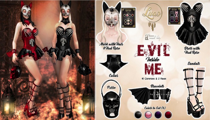 Luas Evil Inside Me Mask with Hair RARE