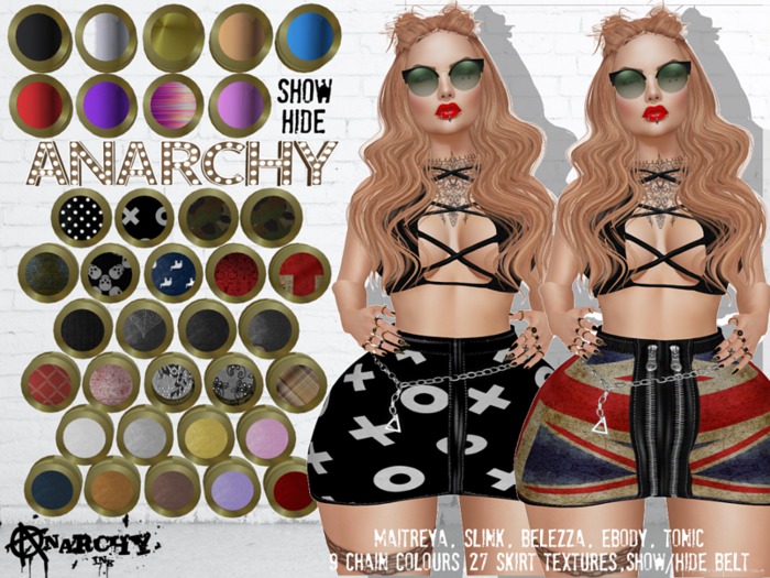 { An@rchy Ink } Secretary High Waist Skirt & Chain Belt