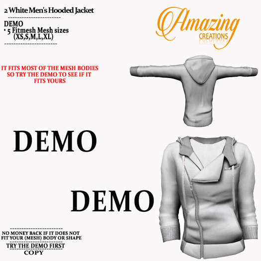 AmAzINg CrEaTiOnS Demo Men's Hooded Jacket