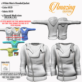 AmAzINg CrEaTiOnS 2 White Men's Hooded Jacket