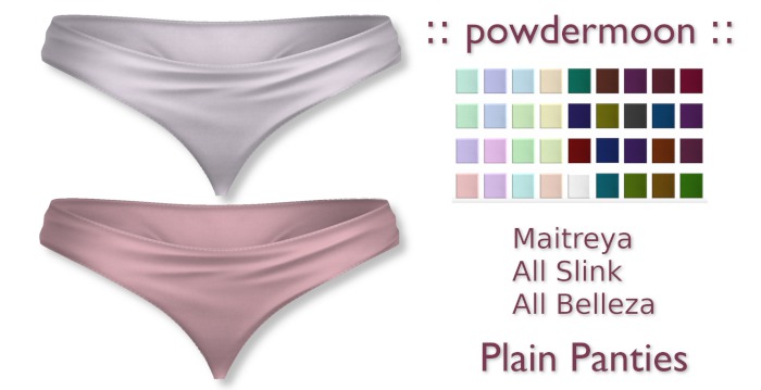 Powdermoon - Plain Panties DEMO - 36 Colour HUD