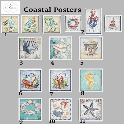 Bee Designs Coastal Posters 7