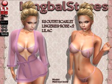 KS OUTFIT SCARLET LINGERIE&ROBE v.2 LILAC