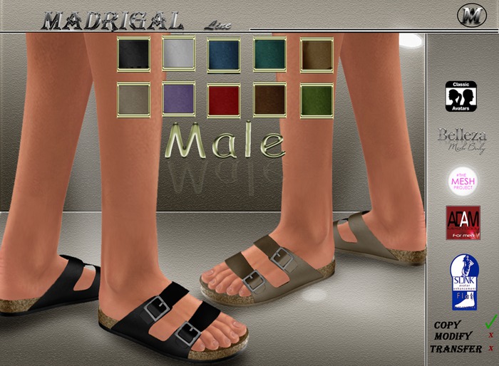 MADRIGAL:.Wyatt Slippers - RIGGED