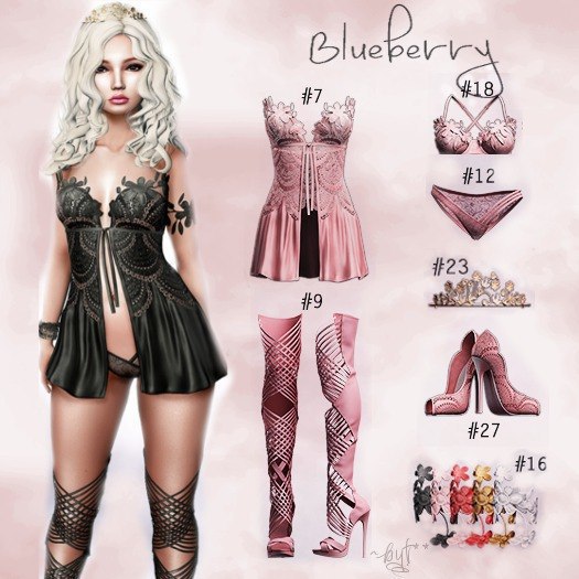 Blueberry Mykonos Pixie Set