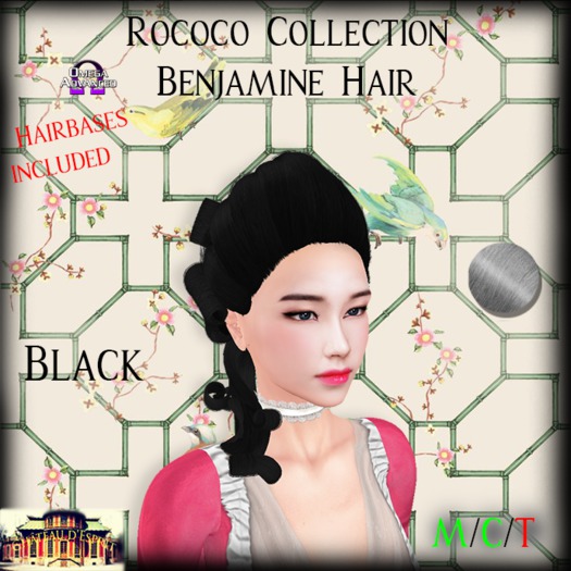 ~CdE~ Rococo Benjamine BLACK Wig