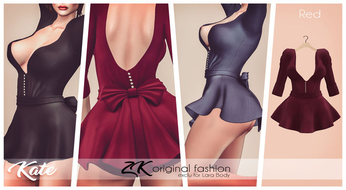 -:zk:- Kate Dress Red -Add me
