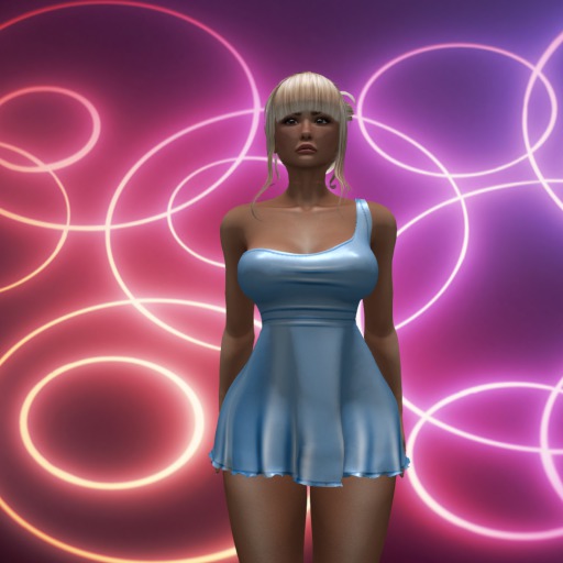 Elifa Light Blue Dress