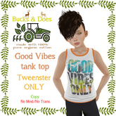 [Bucks & Does] Good vibes only tanktop - Tweenster