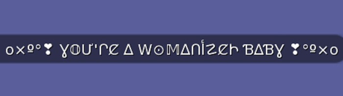 .:{ MG }:. You're a Womaniser Baby! - Gesture (with Sound)