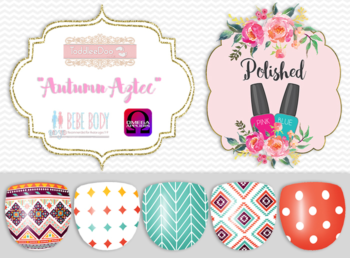 {Polished} FATPACK NAILS - Autumn Aztec - TD/Bebe/Tweenster