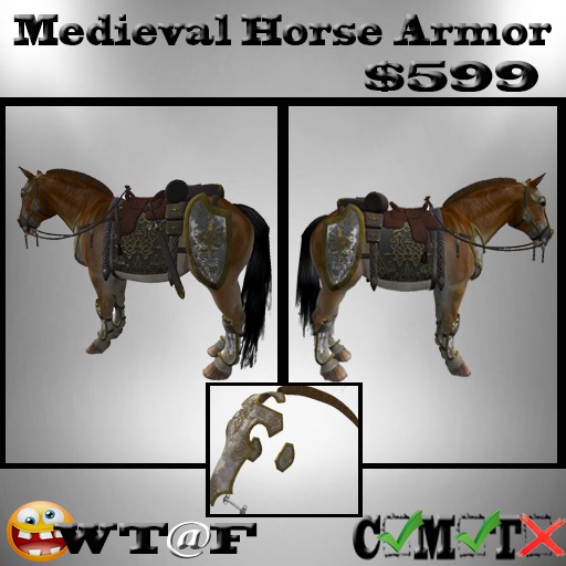 (+_+) WT@F - Medieval Horse Armor (wear or rez to unpack)