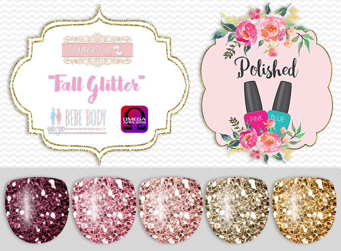 {Polished} FATPACK NAILS - Fall Glitter - TD/Bebe/Tweenster