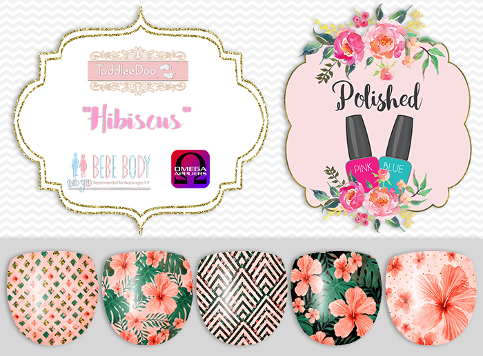 {Polished} FATPACK NAILS - Hibiscus - TD/Bebe/Tweenster