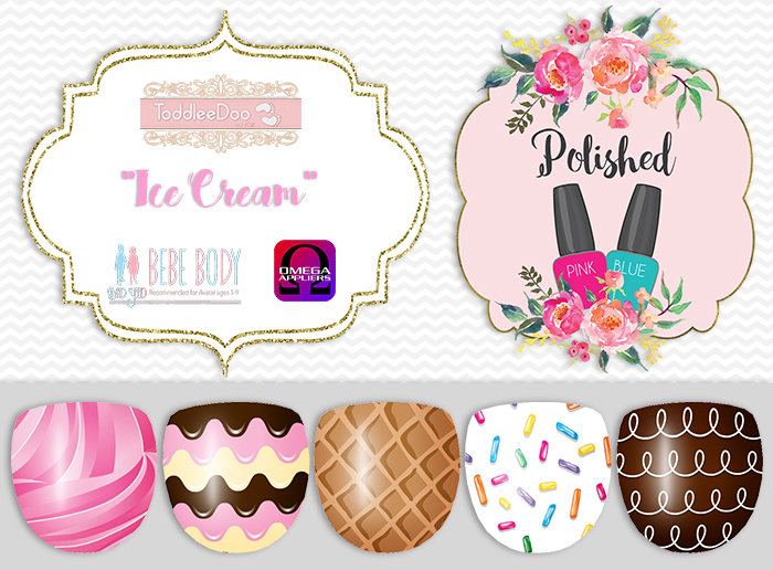 {Polished} FATPACK NAILS - Ice Cream - TD/Bebe/Tweenster