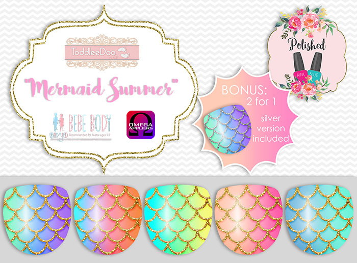 {Polished} FATPACK NAILS - Mermaid Summer - TD/Bebe/Tweenster