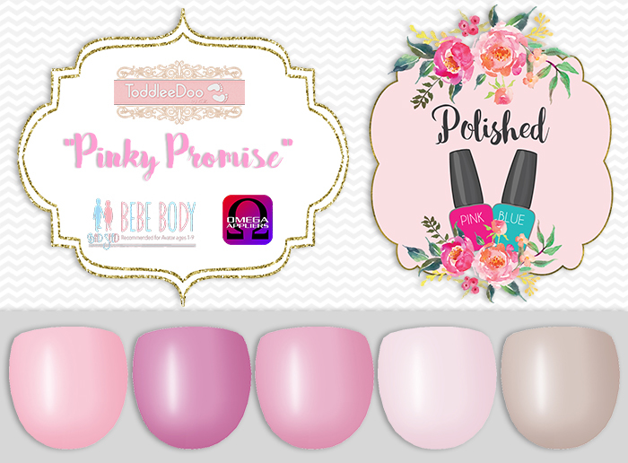 {Polished} FATPACK NAILS - Pinky Promise - TD/Bebe/Tweenster