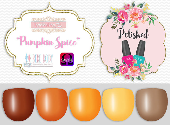 {Polished} FATPACK NAILS - Pumpkin Spice - TD/Bebe/Tweenster
