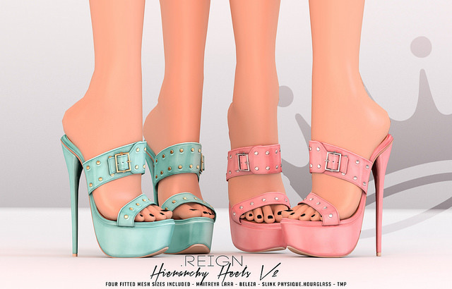 REIGN.- Hierarchy Heels v2- FATPACK, MAITREYA, SLINK, BELLEZA, MESH HEELS, ORIGINAL MESH, HUD