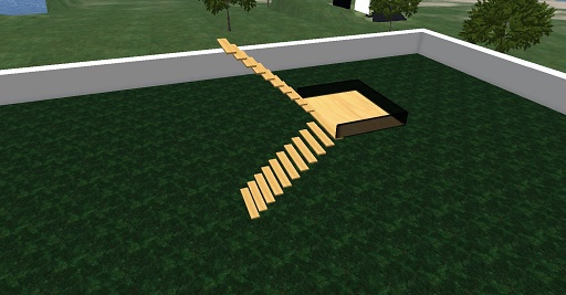 2 STORY STAIR CASE WALKABLE NO HIDDEN PRIM