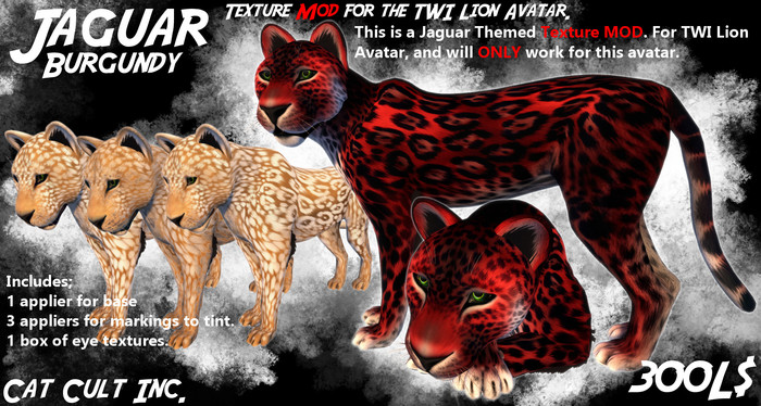 Cat Cult Inc. Jaguar Burgundy (BOXED)