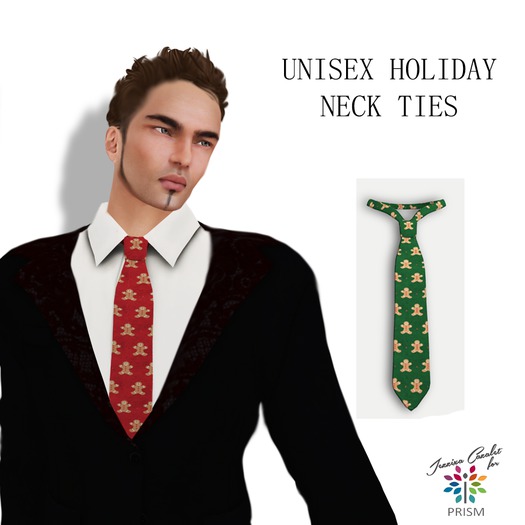 Prism Gingerbread Men Mesh Neckties by Jezzixa Unisex (BAG)
