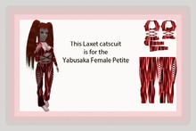 Yabusaka Female Petite Red laxet Catsuit