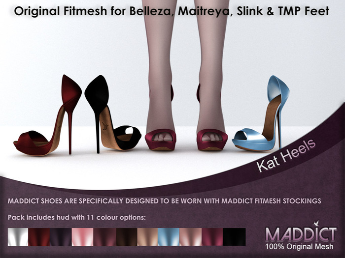 Maddict - Kat Heels Pack  *exclusively designed for Maddict's fitmesh stocking range*