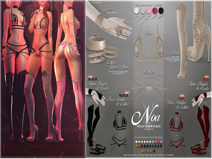 V/. [Noa]-(Slink) - Bra - {Hot Pink}