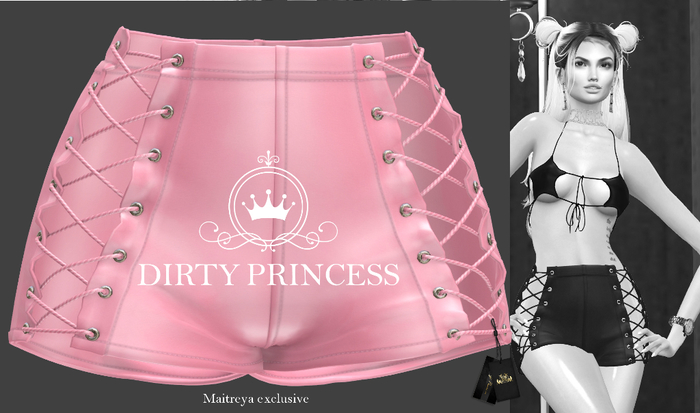 DIRTY PRINCESS- All Hail Me Princess Shorts- PINK