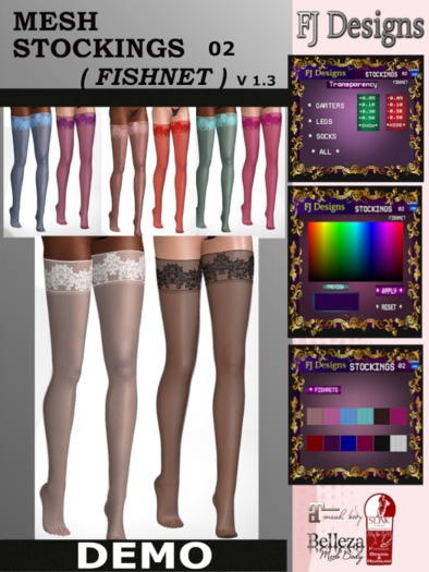 FJ Designs - Mesh Stockings 02 - FISHNET - DEMO
