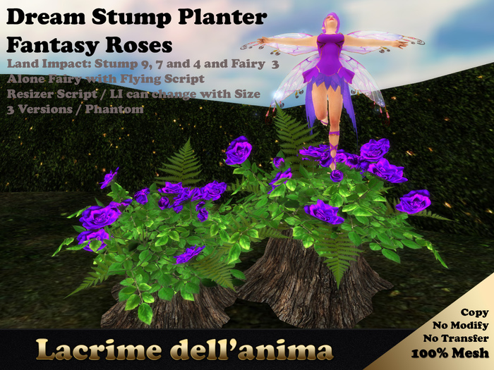 (BOX) Dream Stump Planter - Fantasy Roses