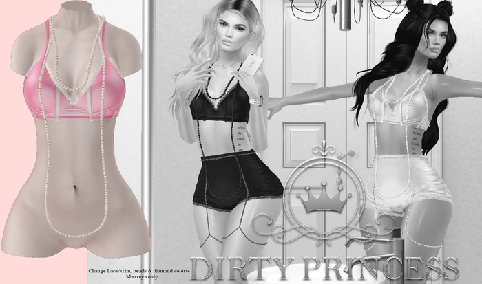 DIRTY PRINCESS- Pretty Hurts Princess Bralette BABY PINK