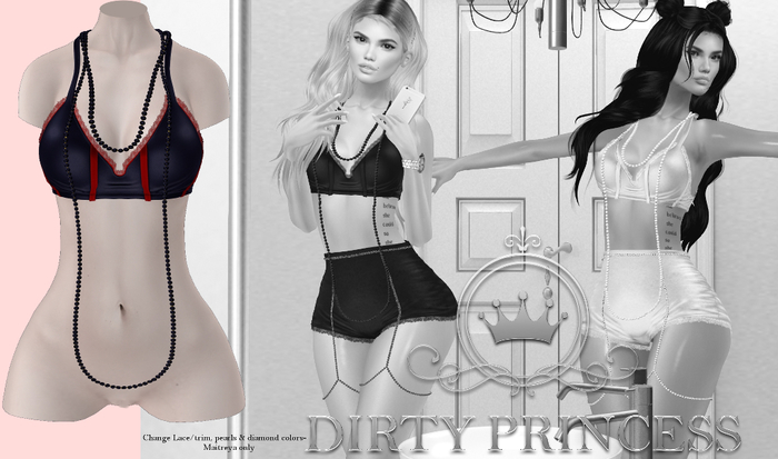 DIRTY PRINCESS- Pretty Hurts Princess Bralette NAVY