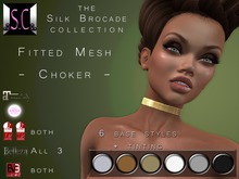 .:S.C:. Fitmesh Choker - Silk Brocade