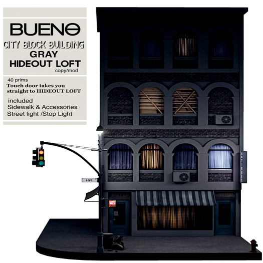 BUENO-City Block Building Loft-Gray