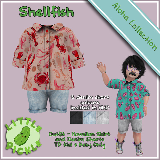 Little Pickle - Aloha Collection - Shellfish - TD Kid & Baby