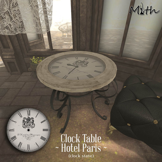Myth - Clock Table Hotel Paris