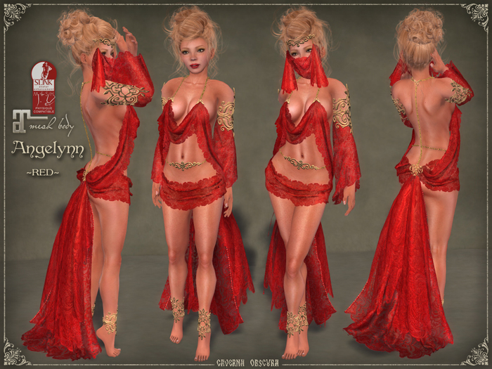 DEMO Angelynn Silks by Caverna Obscura - for Maitreya and SLINK Physique mesh body only