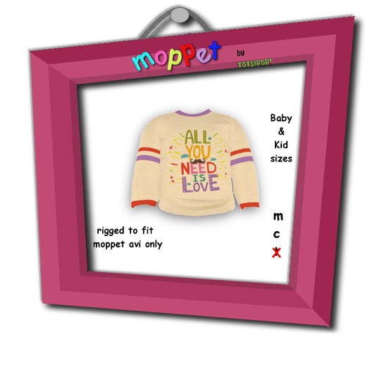 Moppet All You Need is Love Tee