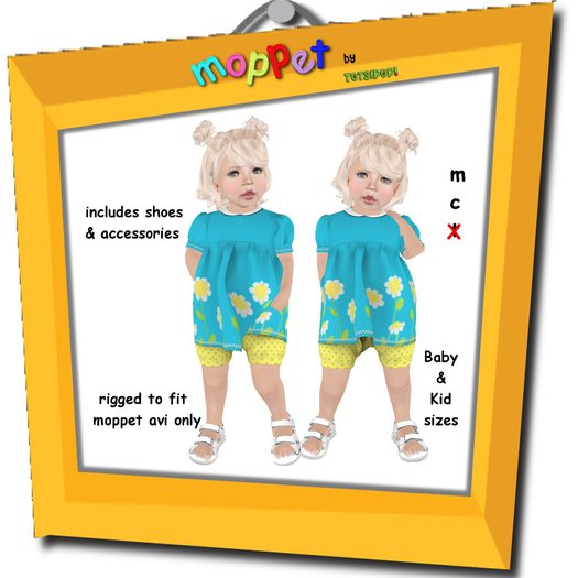 Moppet Blue Bloomer Dress Set