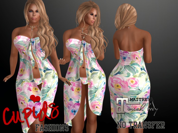 *CF* BOHO WILD ROSE WRAP DRESS MAITREYA ONLY