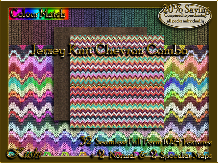 Jersey Knit Chevron Combo Textures